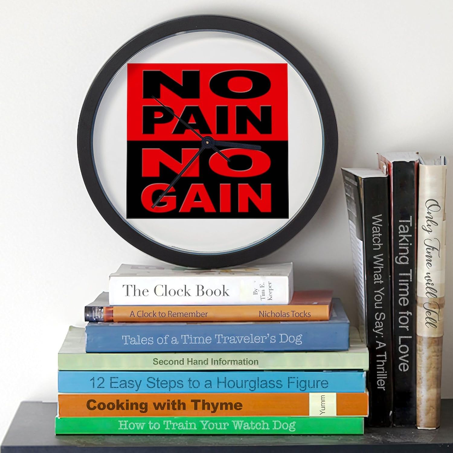 CafePress No Pain No Gain 10" Wall Clock for Livingroom, Kitchen, or Office
