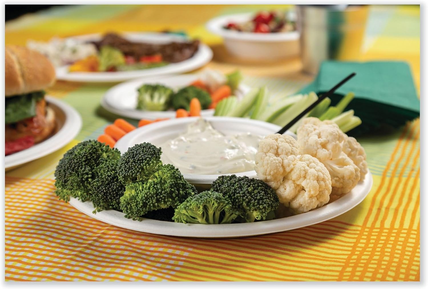 Boardwalk PL-10BW-NPFA 10 in. Bagasse PFAS-Free Dinnerware Plate - Tan (500/Carton)
