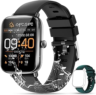 DOOK Smart Watch, 1.69" Touch Screen Smart Watch with Heart Rate Sleep Monitor, 20 Sports Modes Fitness Activity Trackers, IP68 Waterproof Fitness Watch for Women Men for Android iOS(Color:Black)