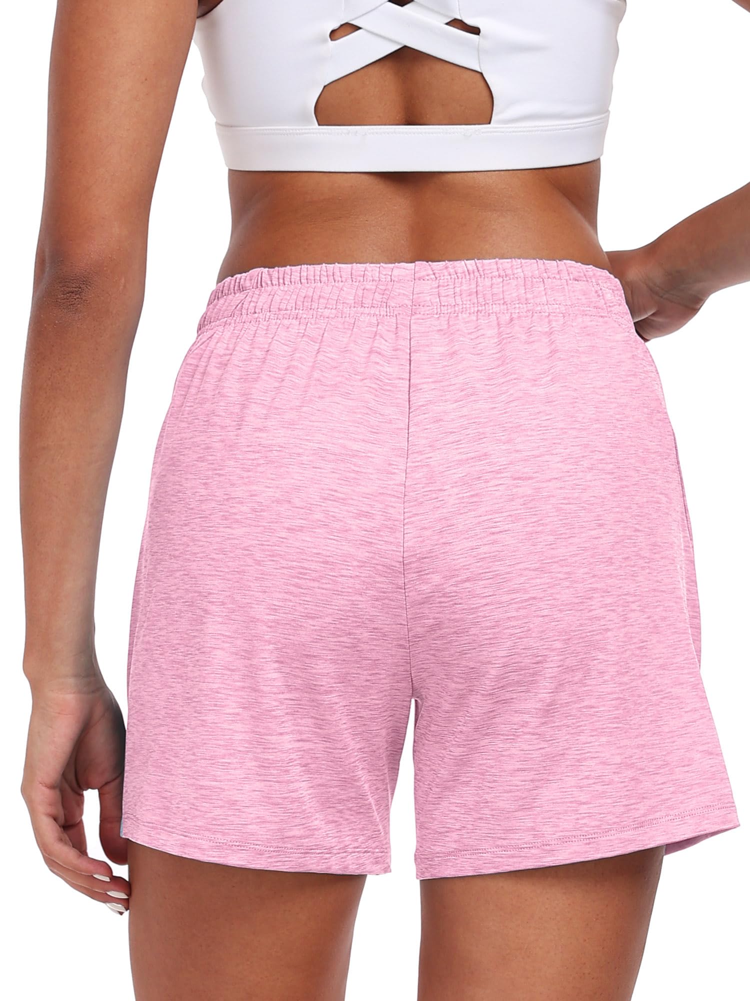 CADMUS Sportliche Workout-Bermuda-Shorts für Damen, zum Laufen, Reißverschlusstaschen