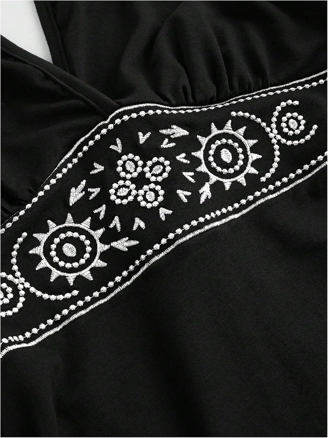 Verdusa Women's Plus Size Halter Mini Dress Ruched Ruffle Y2K Hippie Dress Western Outfits Boho Dresses - Image 4