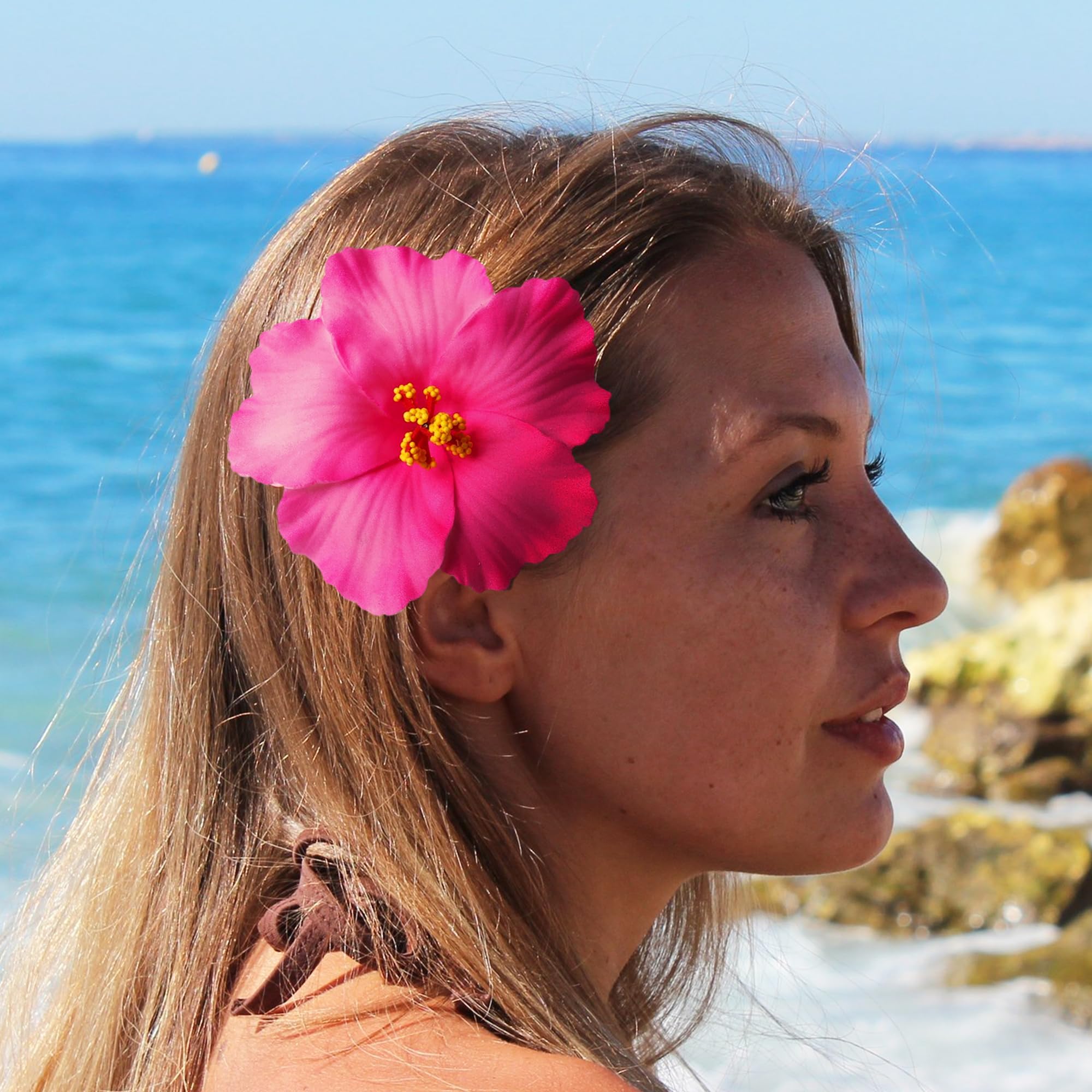Hawaiian Flower Hair Clips - Plumeria & Hibiscus -8