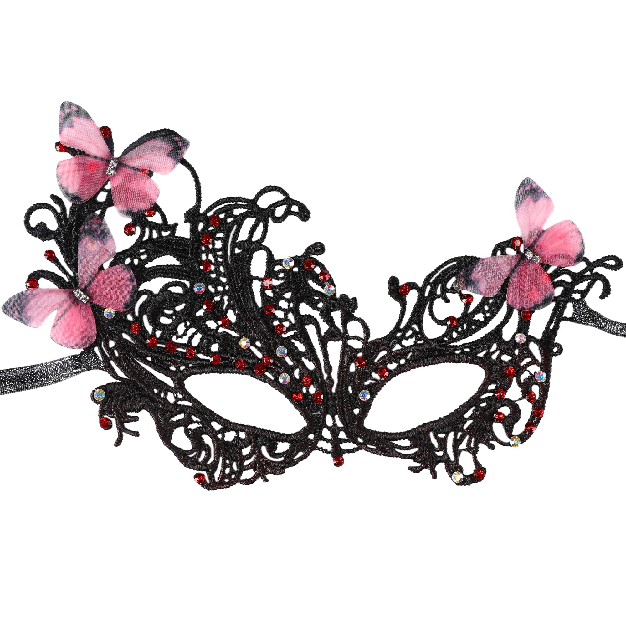ETOFETE Lace Butterfly Masquerade Mask 1920s Vintage Halloween Carnival Half Mask Face Accessories Eyemask Costume for Women Men โ image 1