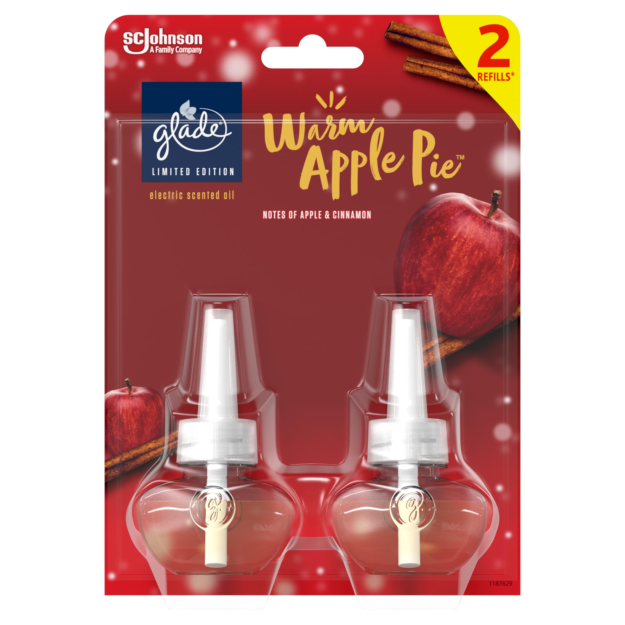 6 x Glade Plug in refills (3 x Twin pack) - Warm Apple Pie