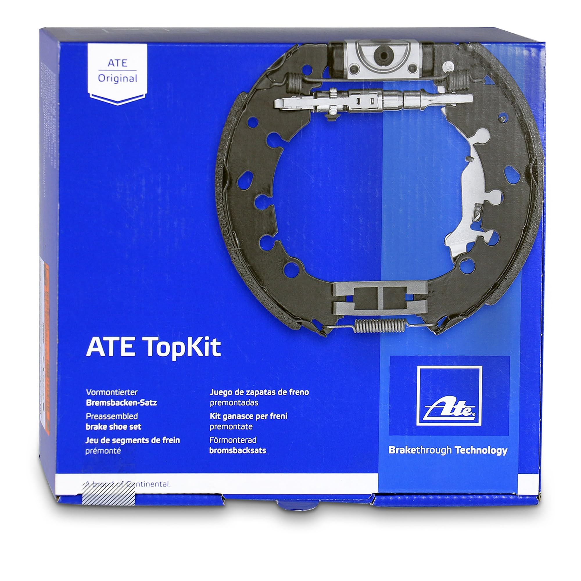 1x Bremsbacken Bremsbackensatz Original ATE TopKit inkl. Zubehör 2x Radbremsyzlinder hinten
