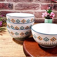 Vista 19 de Japanese Black Rice Bowls Set of 4, Ceramic Asian Bowls Sushi Bowls for Rice, Oats, Soup, Snacks, Desserts