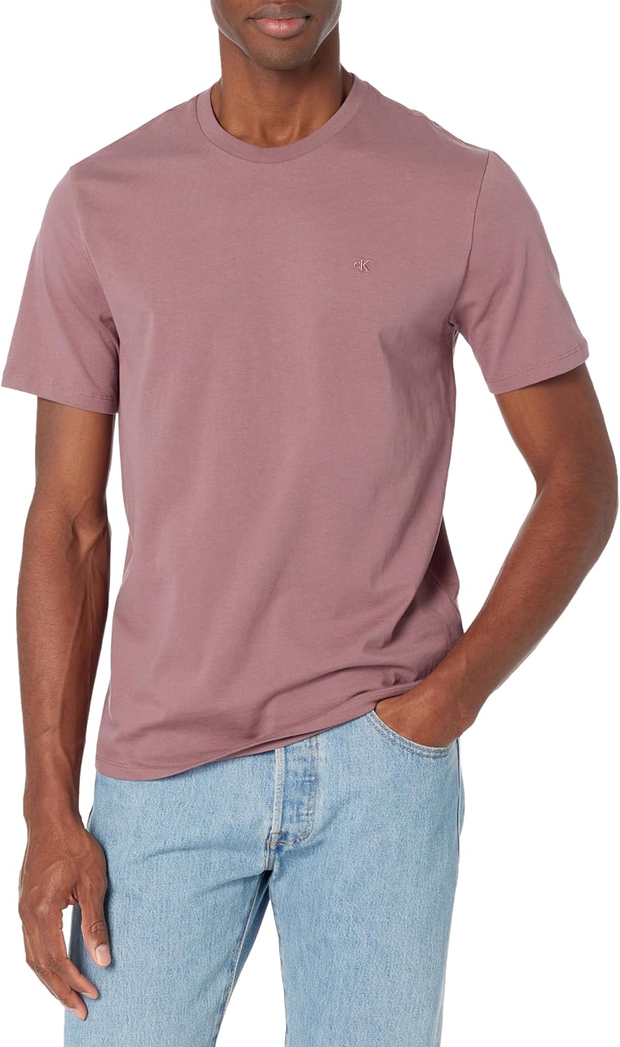 Calvin Klein Men's Smooth Cotton Solid Crewneck T-Shirt