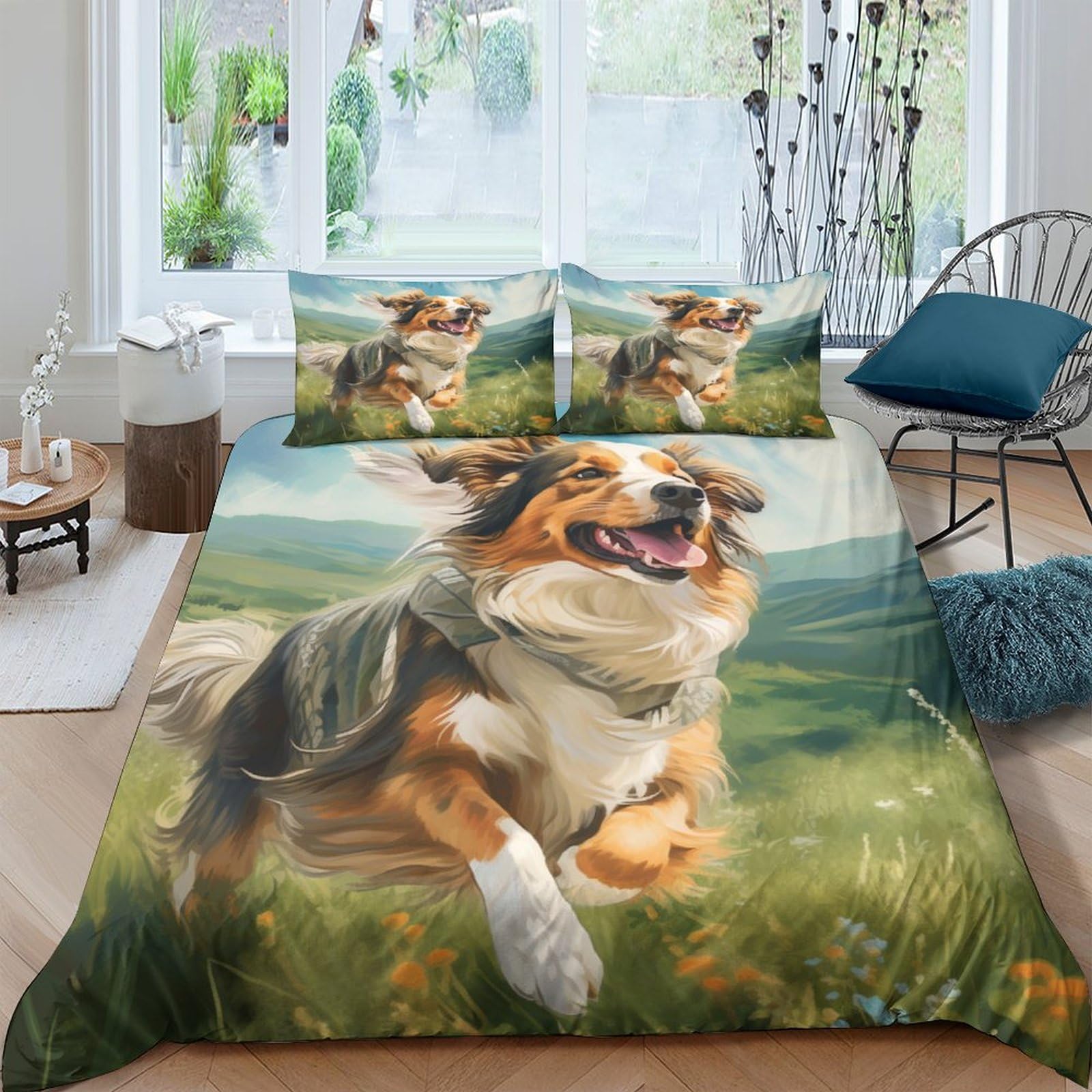 Housse de couette hypoallergénique avec fermeture éclair pour grand lit