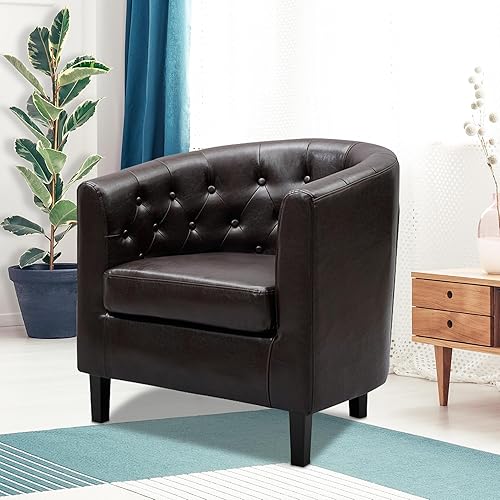 Miniatura 68 de Naomi Home Frida Silla moderna de mediados de siglo, sillas decorativas con marco de madera duradera para sala de estar, silla de lectura con