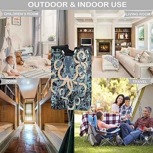 Miniatura 181 de visesunny Cesta de lavandería plegable para perro, marinero, animal, ancla de animales, con asa, juguetes y organización de ropa para baño