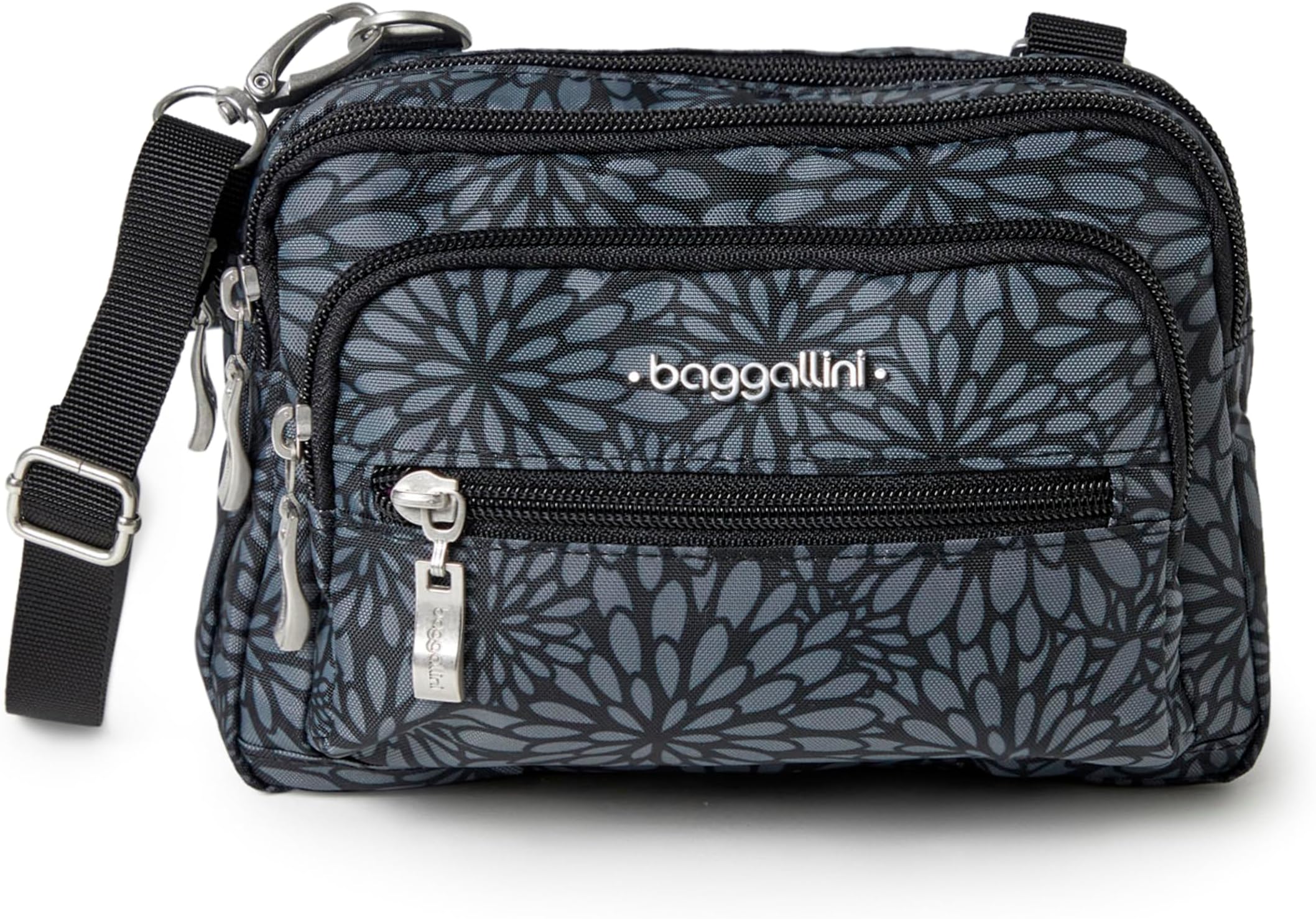 Triple Zip Small Crossbody Bag for Women - Lightweight Convertible Fanny Pack Belt Bag
