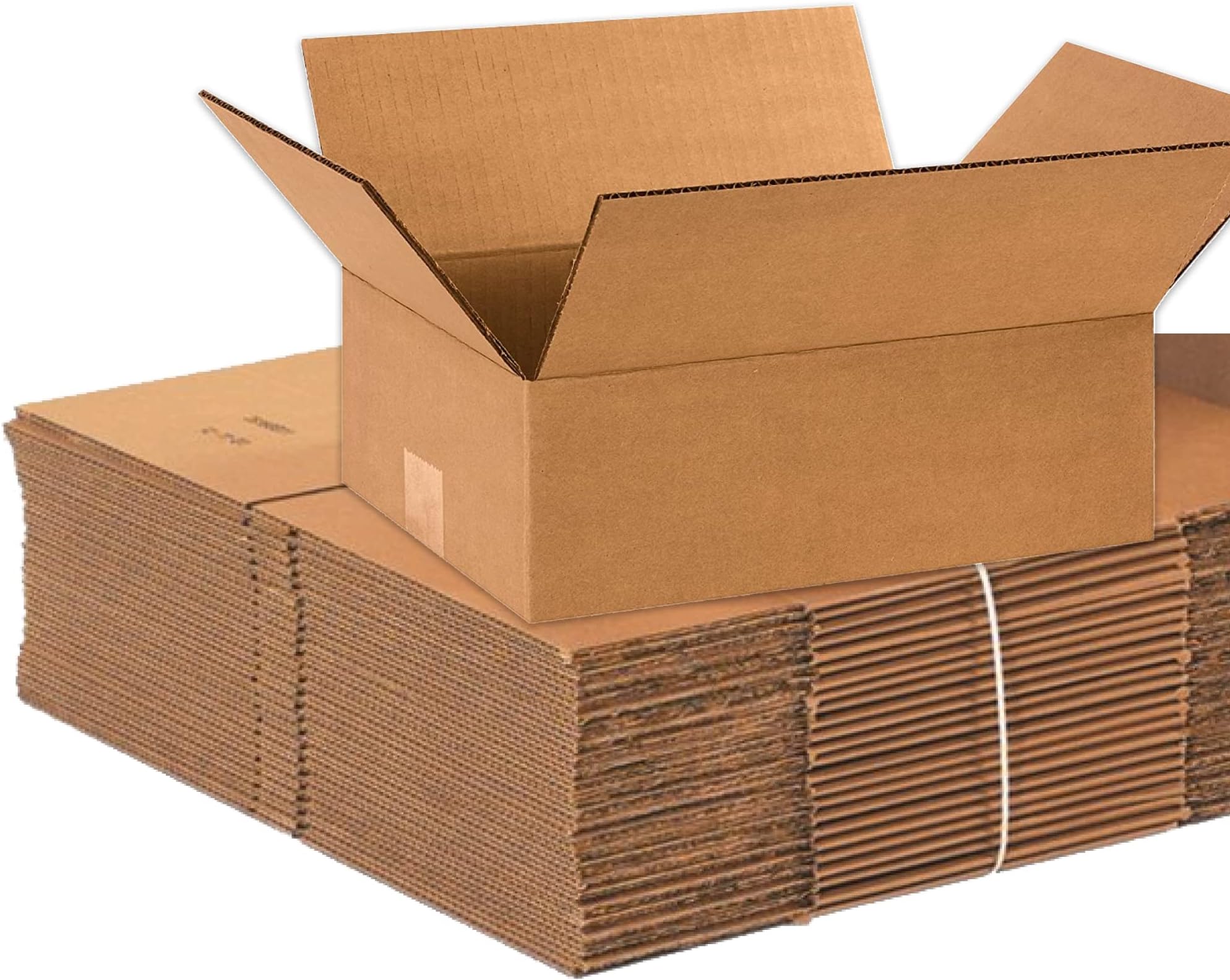 BOX USA Shipping Boxes 12"L x 9"W x 4"H 25-Pack Flat Corrugated Cardboard Box for Packing, Moving and Storage