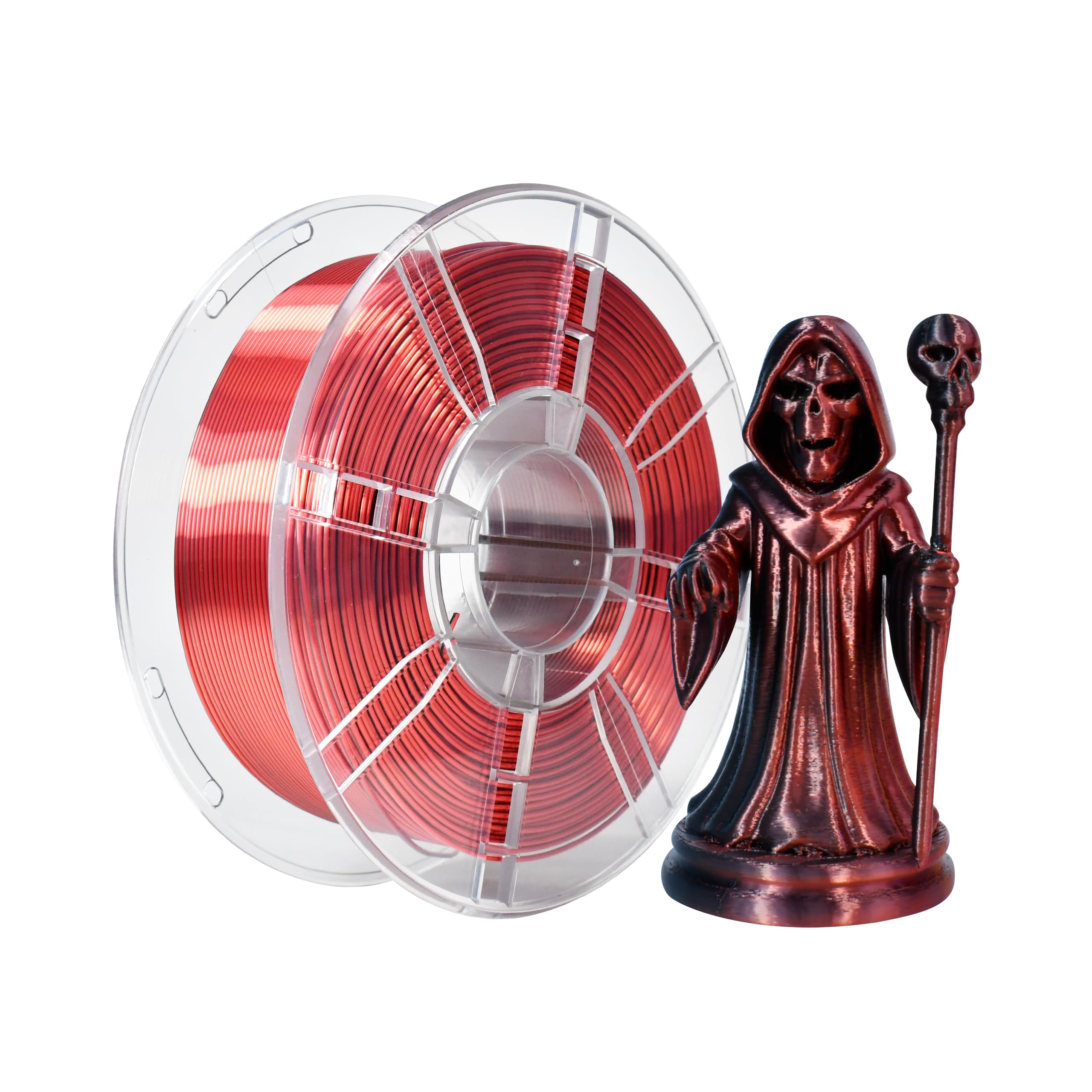 iBOSS PLA+ 3D Printer Filament, Silk PLA PRO Filament 1.75mm Dual Color 3D Filament, Shiny Silk Color Change 3D Printing Filament 1KG/2.2lb,