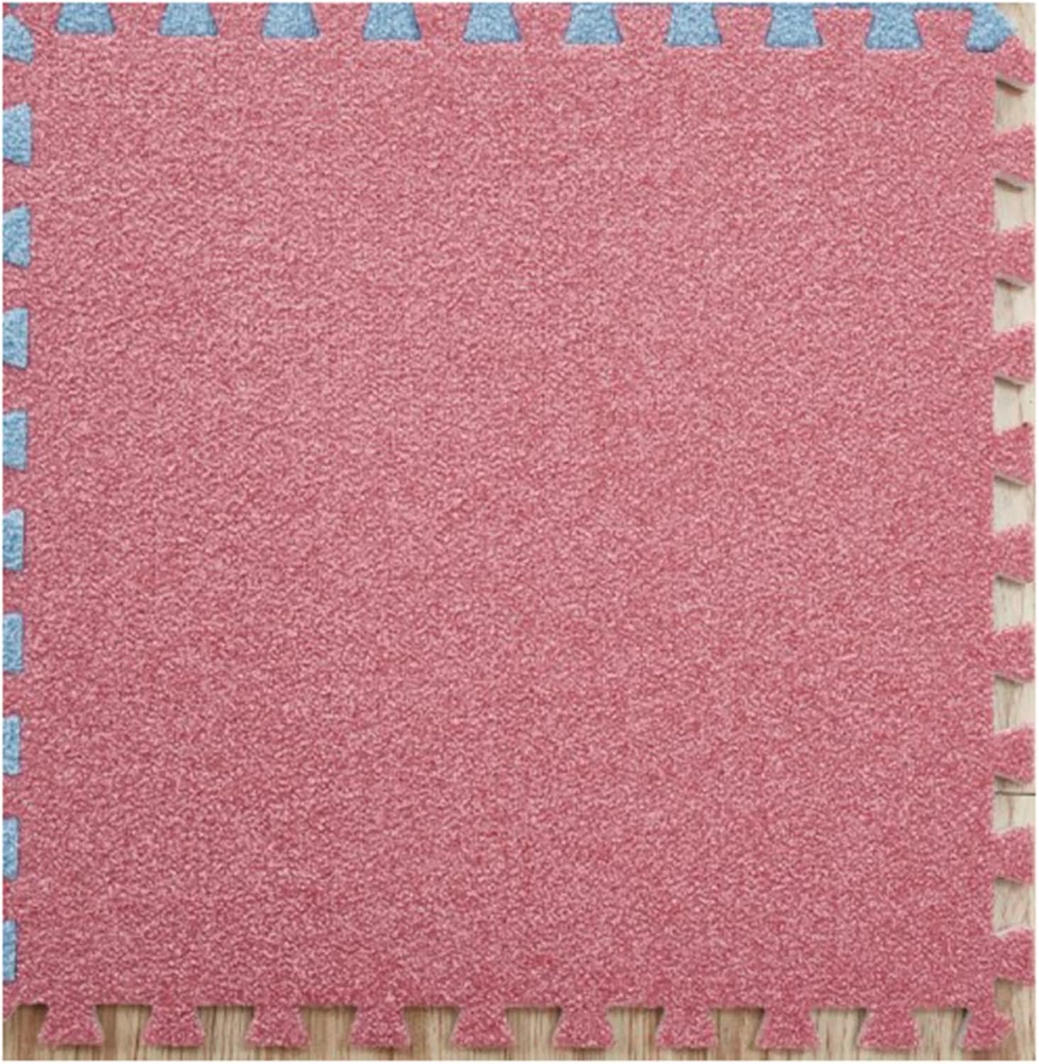 Tappetino in Schiuma Puzzle da 10 Piastrelle, Tappetino da Gioco con Piastrelle Quadrate Ad Incastro, Piastrelle per Pavimenti Puzzle, Tappeti per Arrampicata, Pink