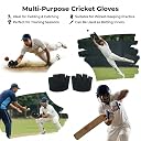 STEFFER Finger Cut Cricket Gloves, Lycra Leather, Lightweight, Multi-Purpose for Fielding, Training, Catching, Wicket-Keeping, Batting Inners with Gel Inserts gallery image