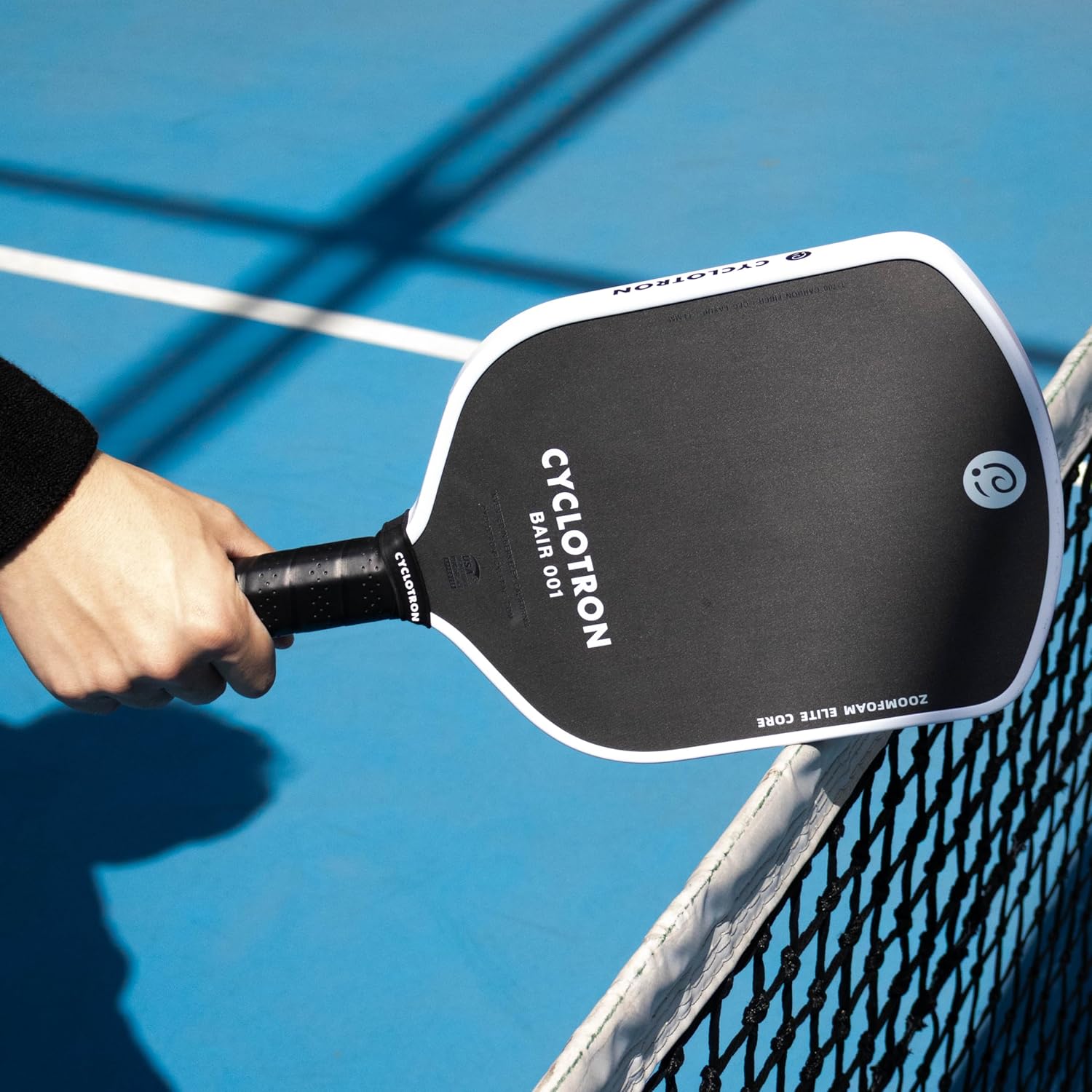 CYCLOTRON BAIR001 Pickleball Paddle - 14mm - T700 Raw Carbon Fiber Textured Surface - ZOOMFOAM Elite Core, USAPA Approved, Standard Widebody, Premium Control & Net Defense
