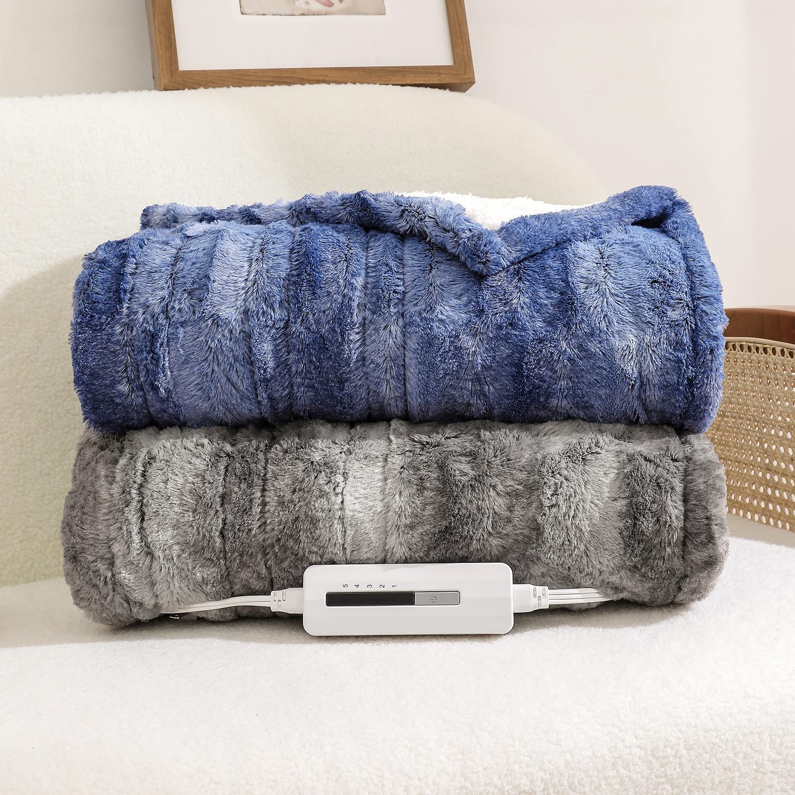 シェルパ、トイレセロリグリーン、キング付きサーミーマイクロフランネル電気毛布 Thermee Micro Flannel Electric