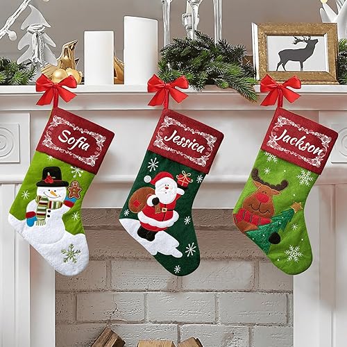 Miniatura 4 de Medias de Navidad personalizadas con nombres para adornos de decoración navideña