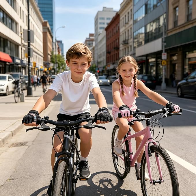 Guantes para ciclismo niños talla XL negro miniatura 3