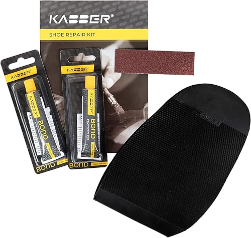 Kabber Semelles en caoutchouc pour femmes, kit de réparation de semelle de brico