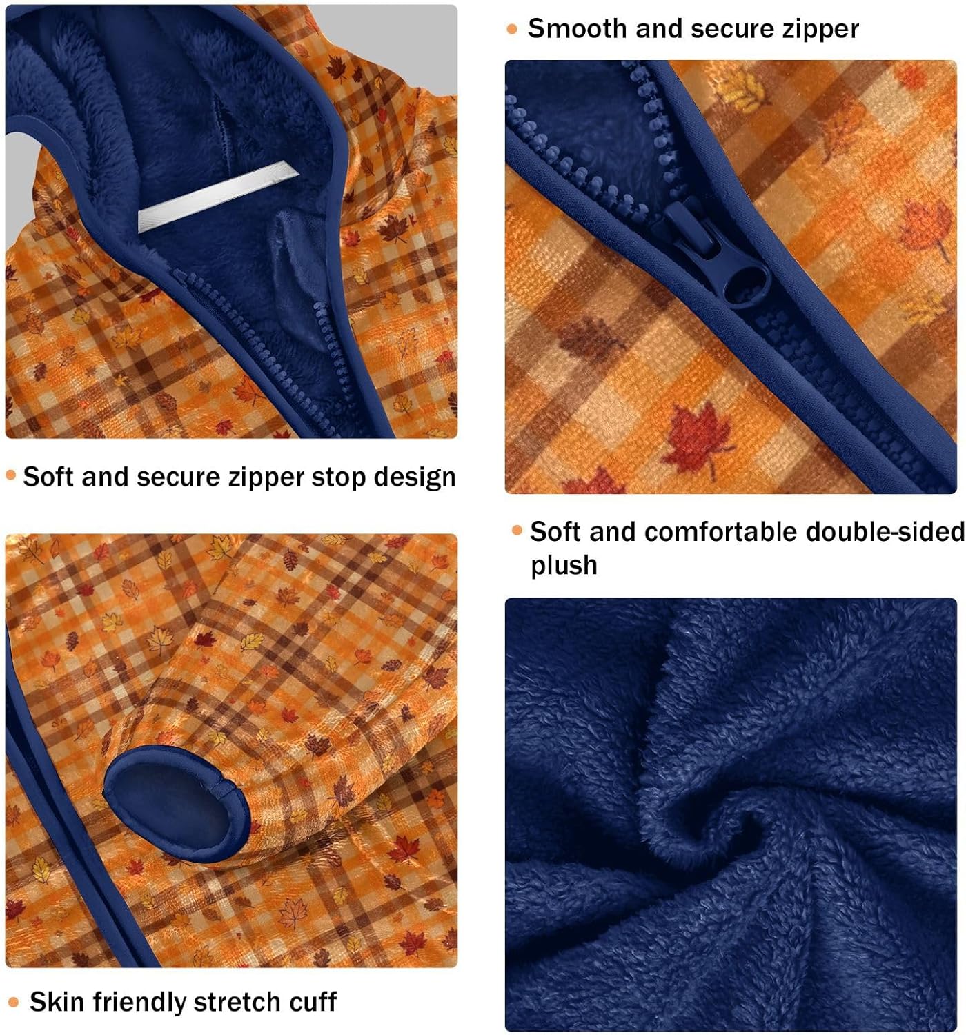 Autumn Leaf Plaid Boy Fleece Jacket Outerwear Jackets Baby Clothes 3T