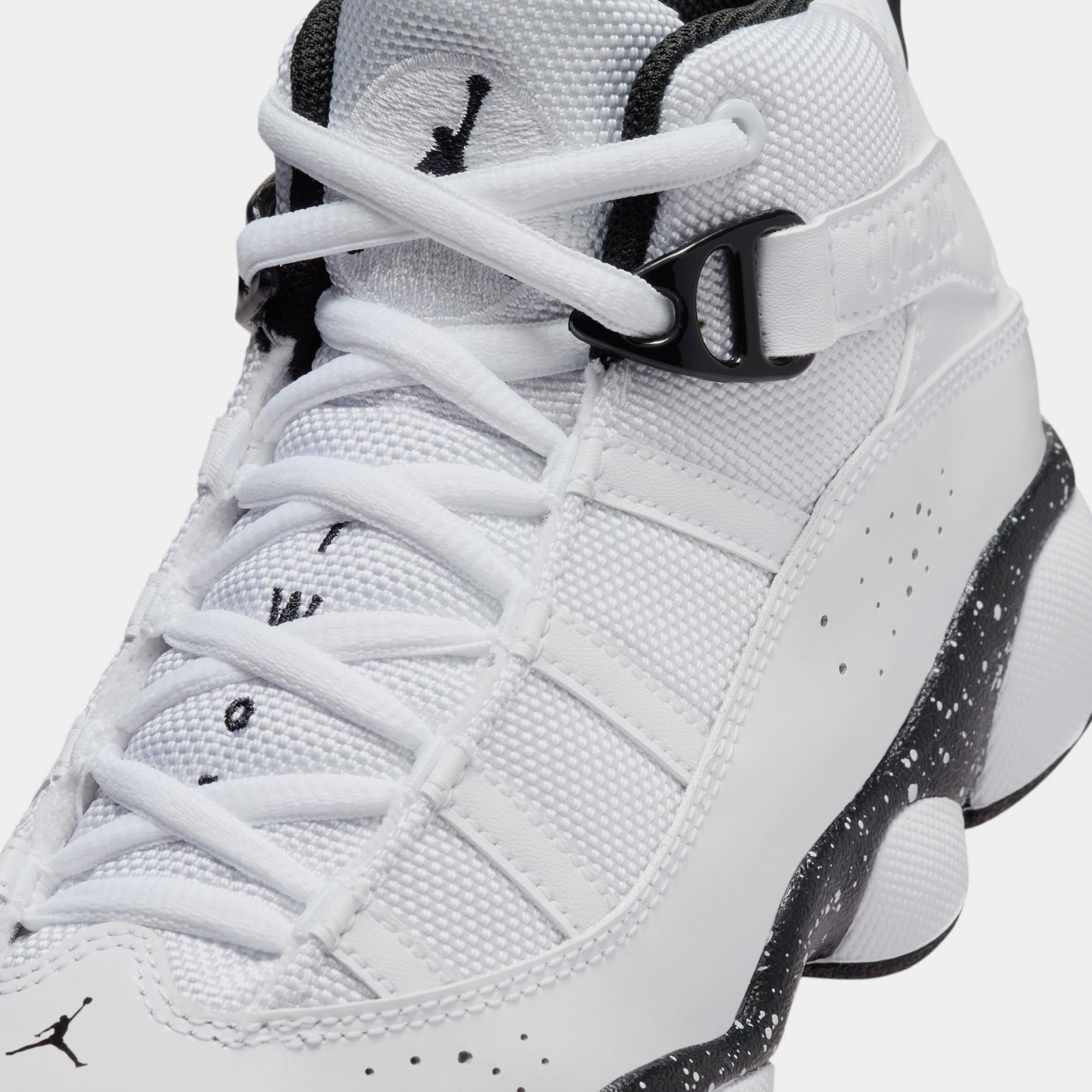 6 Rings Preschool Basketball Shoes (White/Black/White) Size 2