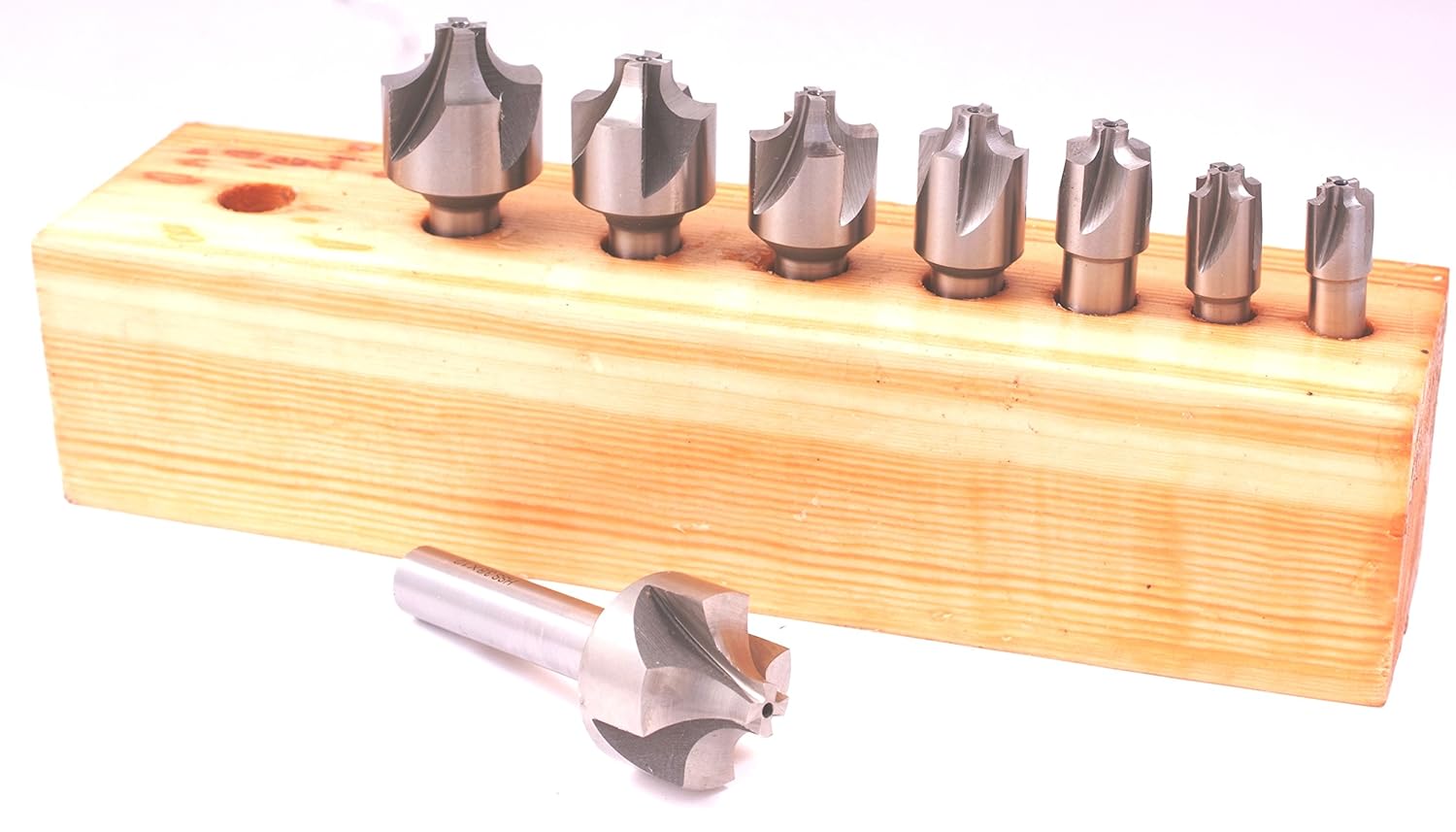 HHIP 5800-4195 8 Piece Set HSS Corner Rounding End Mills