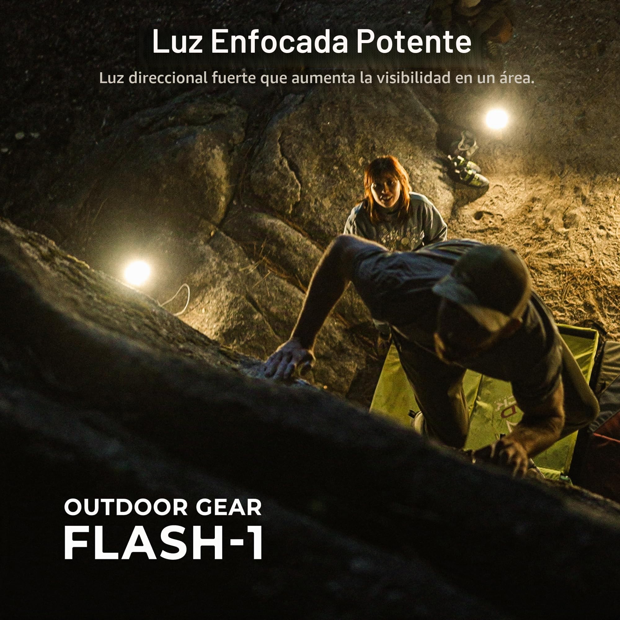 ELECOM NESTOUT - Linterna LED para camping al aire libre con mini trípode, luz LED regulable, IP44, resistente al agua, 30-1000 lúmenes, color negro