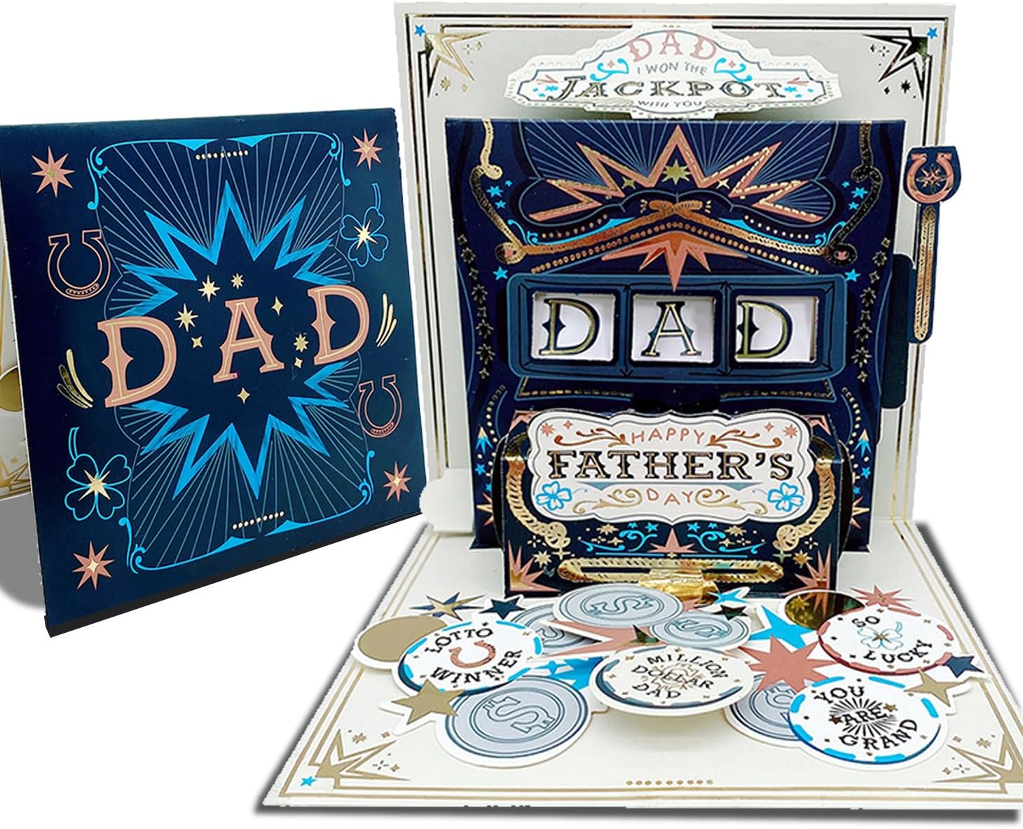 Hystyfu 3D Pop Up Fathers Day Greeting Card with Envelope Luxury Father's Day Gift for Fathers Day and Dad Birthdays, Thank You Card, Father's Day Card, Birthdays Card