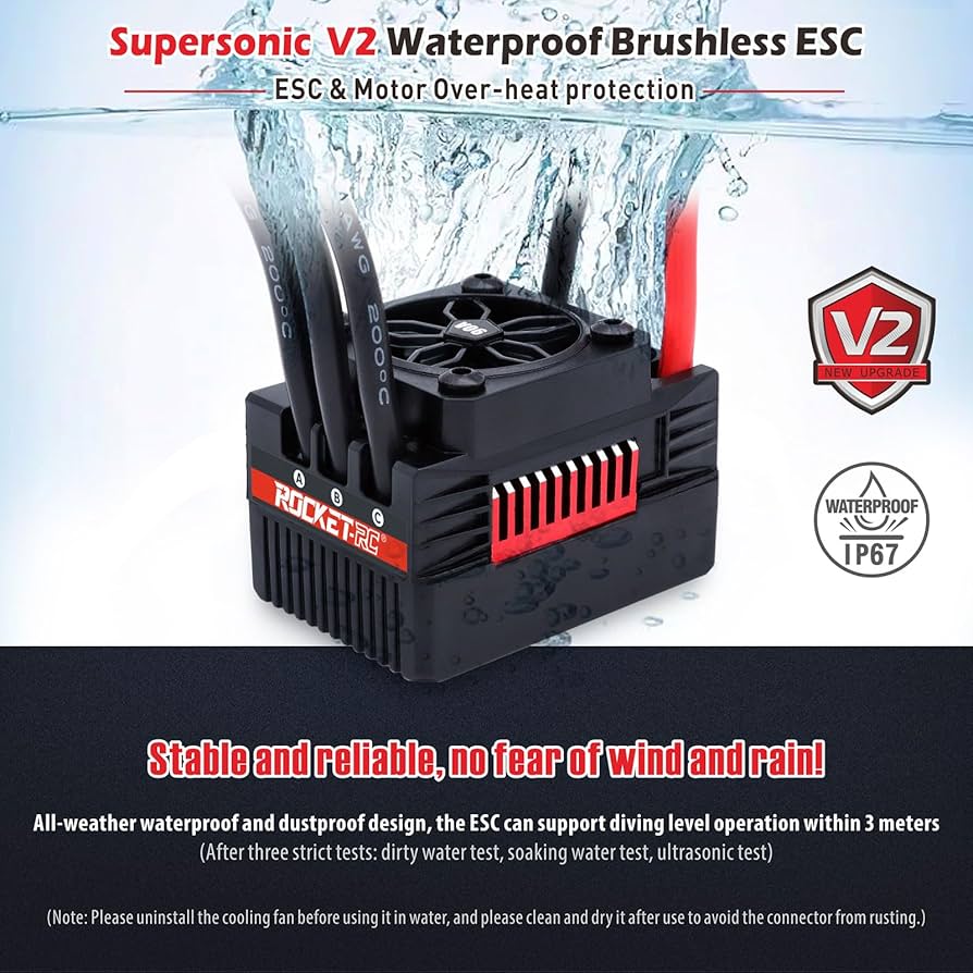 Amazon.com: Surpass Hobby Rocket RC Waterproof Supersonic