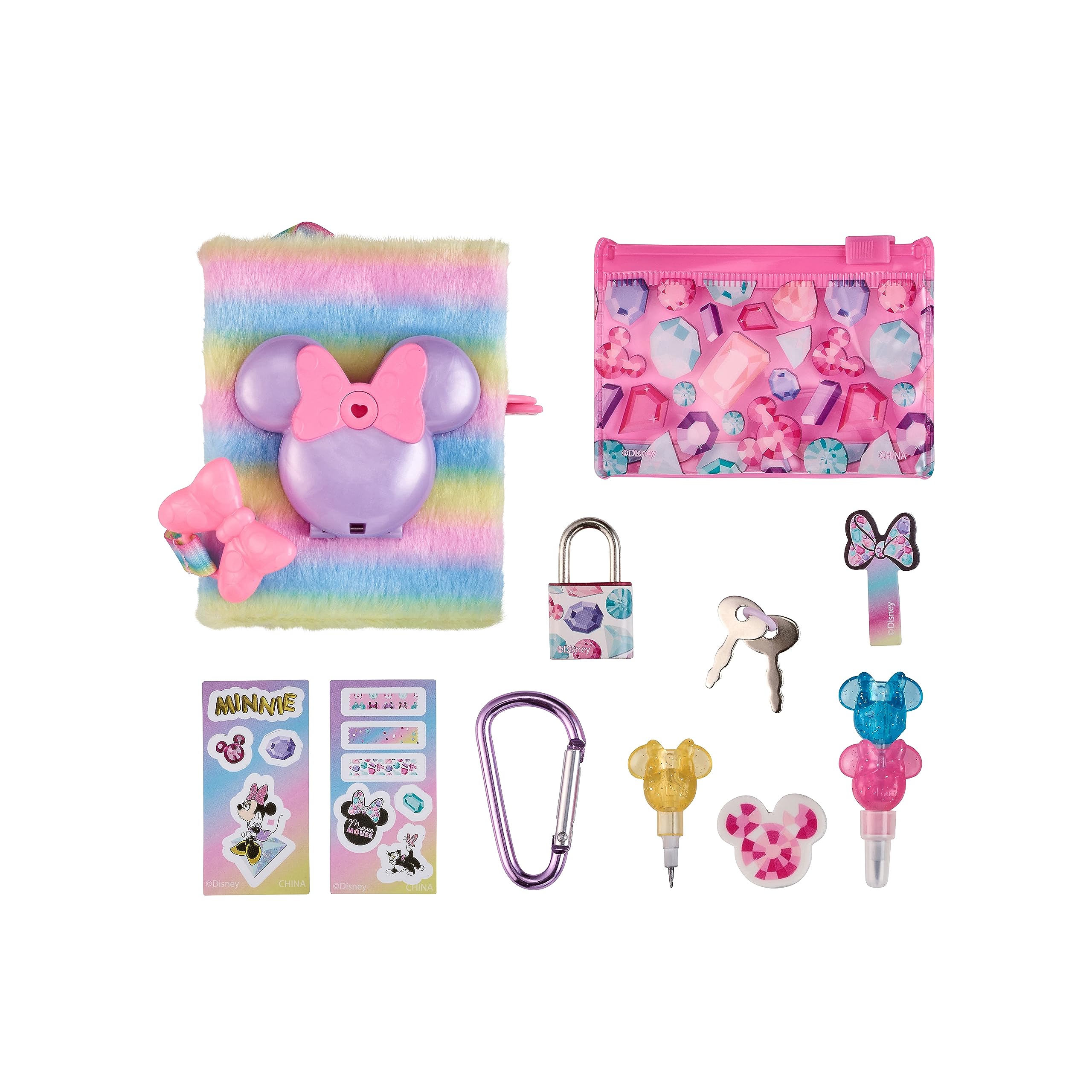 Cefa Toys Real Littes Journalier Disney. Comprend 1 cadenas, 1 clé, 1 mousqueton, 6 mini accessoires de papeterie. Convient aux enfants à partir de 6 ans.