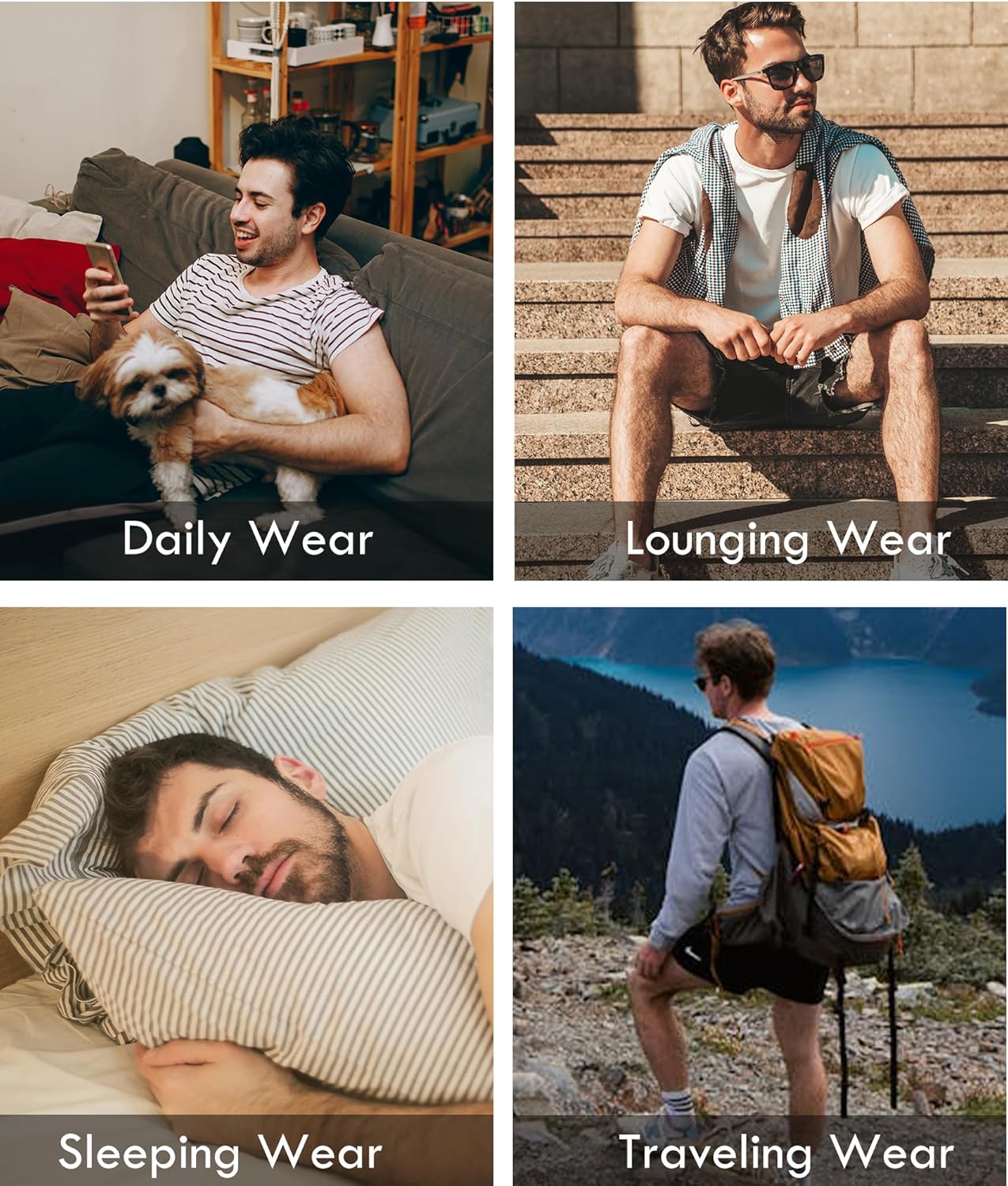 BAMBOO COOL Soft Men's Boxer Shorts 3 Pack,Silk Feeling Underwear for men with Button Fly,Breathable Loose Fit Boxers - Image 6