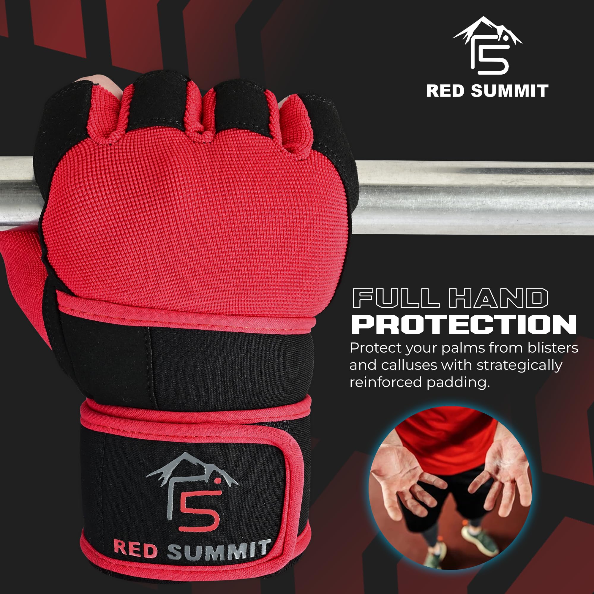 Guantes de gimnasio para levantamiento de pesas para hombres y mujeres, guantes de ejercicio con soporte de muñeca y palma antideslizante para colgar, remo, dominadas, culturismo,