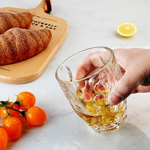 Miniatura 6 de OPAYLY Petals Highball - Juego de 4 vasos transparentes de 10 onzas para agua, cóctel, cerveza, whisky, bebidas, jugo, bebidas, leche