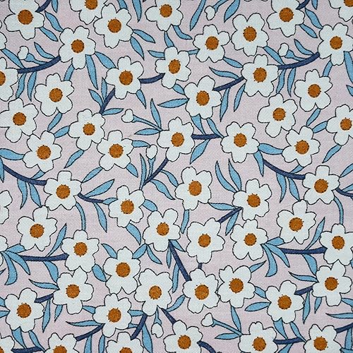 Miniatura 8 de Tela de acolchado precortada con estampado floral retro, 100% algodón, cuadrados de 8 x 8 pulgadas para principiantes (25 unidades) SZRUIZFZ