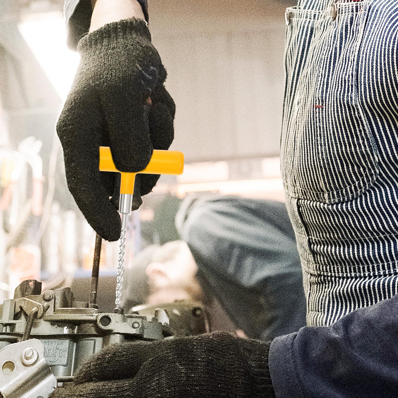 MAGICLULU Autoreifen Reparaturset Stahl Gummi Aluminiumlegierung und Kunststoff 100 Stück Tragbares Reifenreparaturset Einfach zu Bedienen für Autoreifen und Motorradreifen