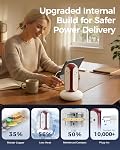 MiaoLab 1875W/15A Tour Power Strip avec 4 AC Sorties + 2 USB-C (30W Accélérer la charge), 1420J Protecteur de surpression, protection contre les surcharges intelligentes, 6.6ft (2m) Station de recharge du cordon d'extension (Apple Red)