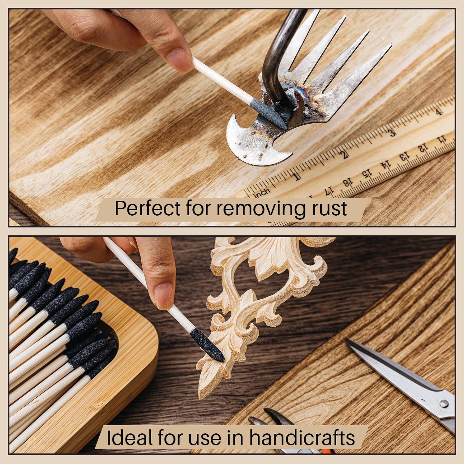 Wonderjune 40 Pcs Model Sanding Sticks Set, Low and High Grits