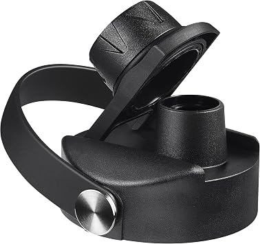 ThermoProof Wide Mouth Bottle Replacement Spout Lid Leakproof, BPA-Free with Flexible Handle, Compatible with Hydro Flask, Iron Flask, Takeya, Simple Modern & ThermoProof 22oz Bottles-Black