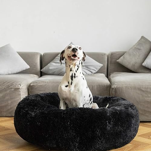 Miniatura 5 de Hachikitty Calming Donut Cuddler - Camas para perros grandes, para interiores, 36 pulgadas