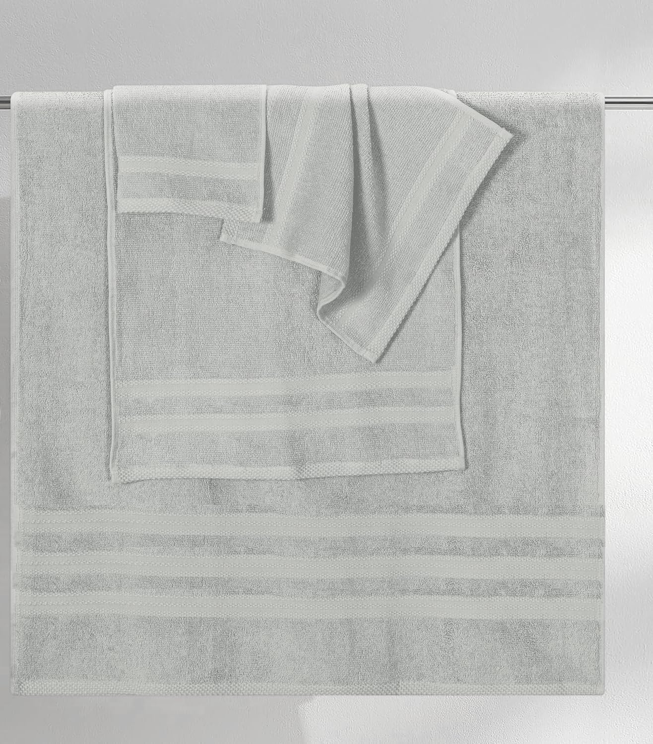 WovenWonder 8 Piece Bale Towel Set 100% Egyptian Cotton 2 Bath Towels, 2 Hand Towels - Image 4