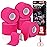 5 Rolls Kinesiology Tape, 2 inch x 16.4 Feet Waterproof Athletic Tape, Uncut Kinetic Tape, Muscle Tape, Sports Tape, Knee Tape for Exercise and Daily Use - Rose Red