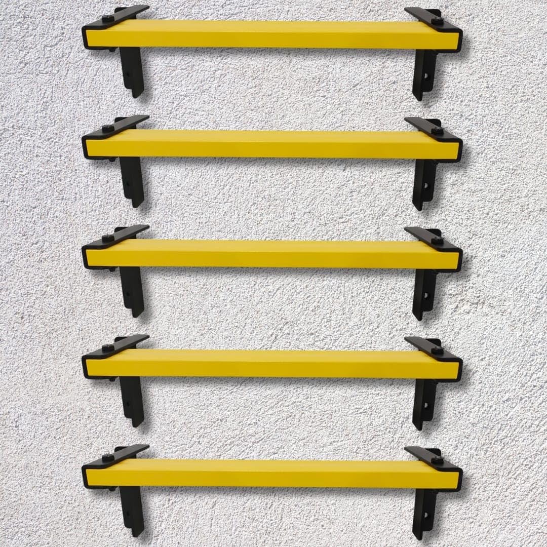 Conjunto de 5 Escalones de Escalada Montados en la Pared ISOP | Escalones Antideslizantes para Pared de Concreto | Escalera Duradera para Casa, Tanque o Pozo | Escalera de Peldaños de Acero Inoxidable