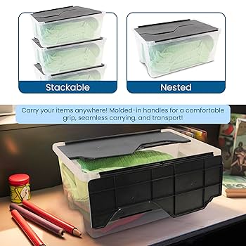 Amazon.com - ORGANIZE-IT!, 6-Pack Flip-Top Tote 28 Qt