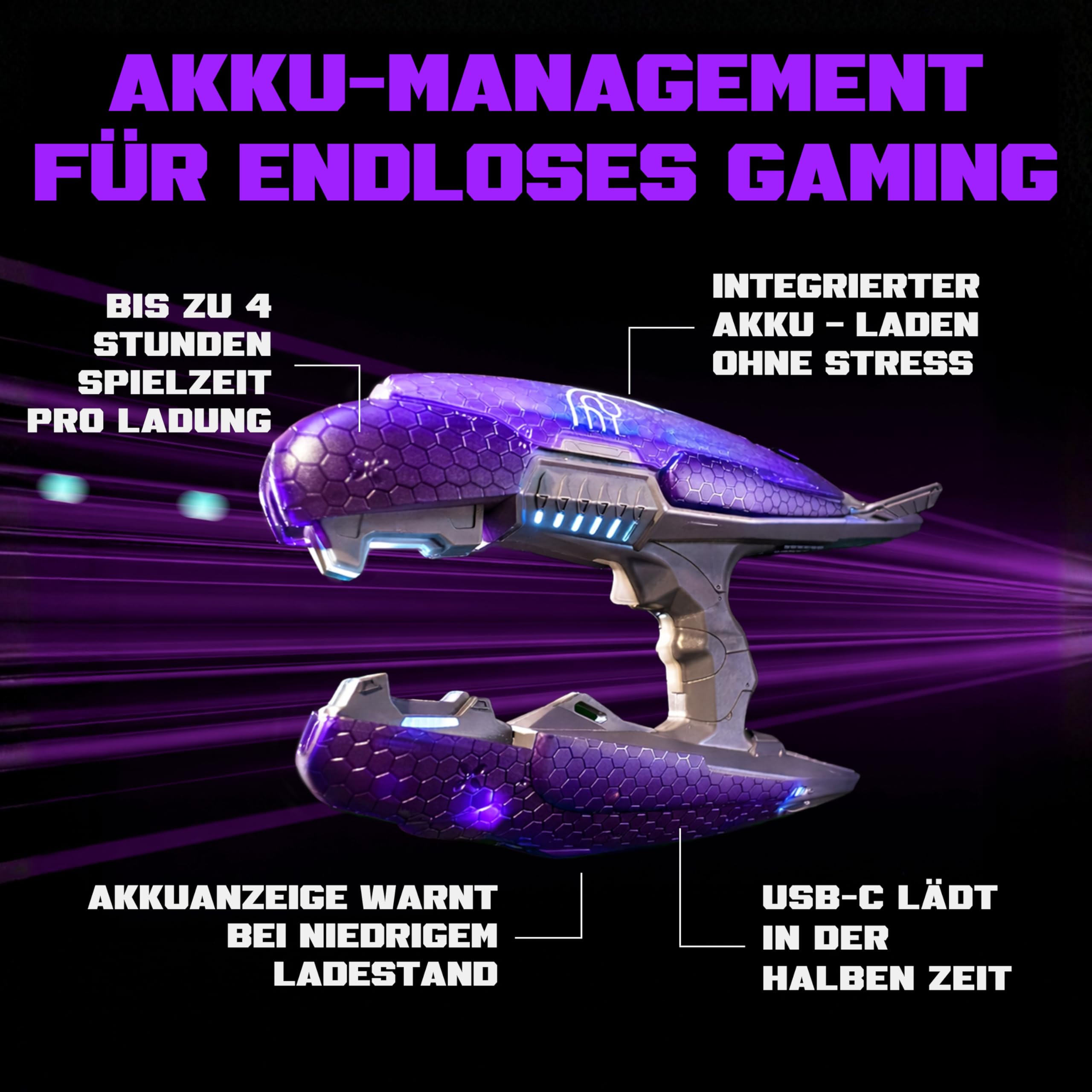 Gel Blaster Halo Plasma Rifle | Offiziell lizenzierte Halo-Replik | Glow-in-the-Dark Gellets | Entwickelt für Spartans & Covenant | Für Gamer designt | Gel-Kugel-Blaster mit Display-Ständer | 14+