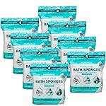 Scrubzz Disposable No Rinse Bathing Wipes for Sensitive Skin - All-in-1 Single Use Shower Wipes, Simply Dampen, Lather, and Dry Without Shampoo or Rinsing (Sensitive Skin, 8-Pack)