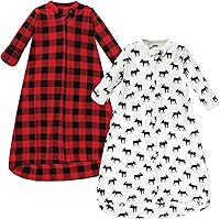 Vista 27 de Hudson Baby Saco de dormir unisex de algodón con manga larga para bebé, saco, manta