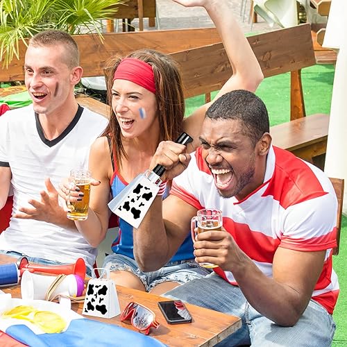 Miniatura 6 de 2 campanas de vaca con asa para hacer ruido, para eventos deportivos, juegos de fútbol, percusión de mano de 8.6 pulgadas, animación, campana de