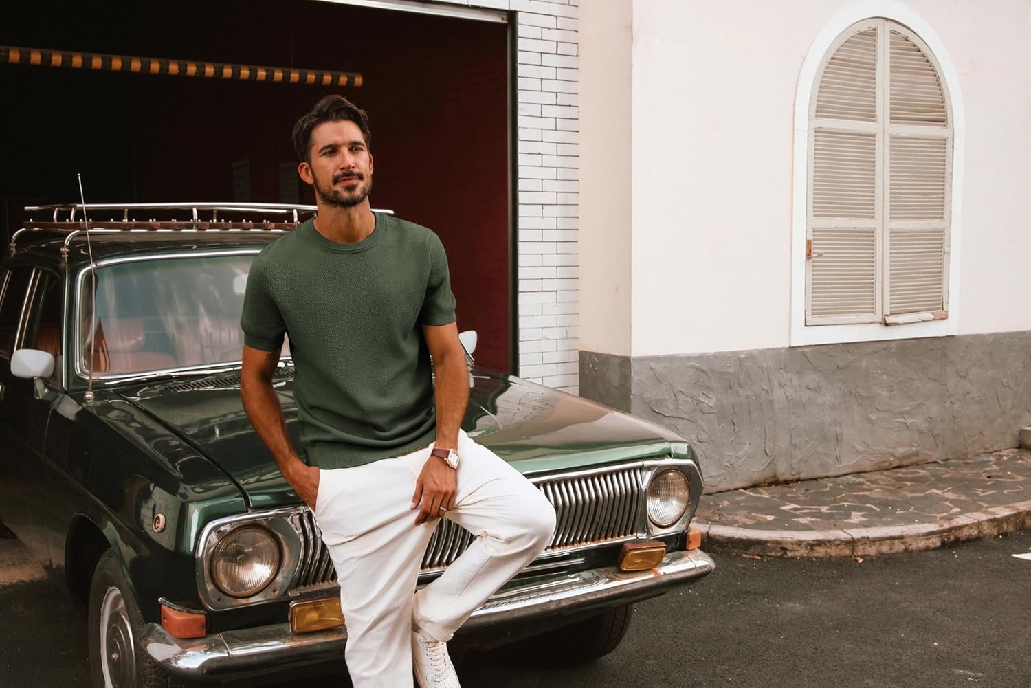 PJ PAUL JONES Mens Casual T-Shirts Classic Short Sleeve Knit Tees Crewneck Solid Tee Shirts - Image 2