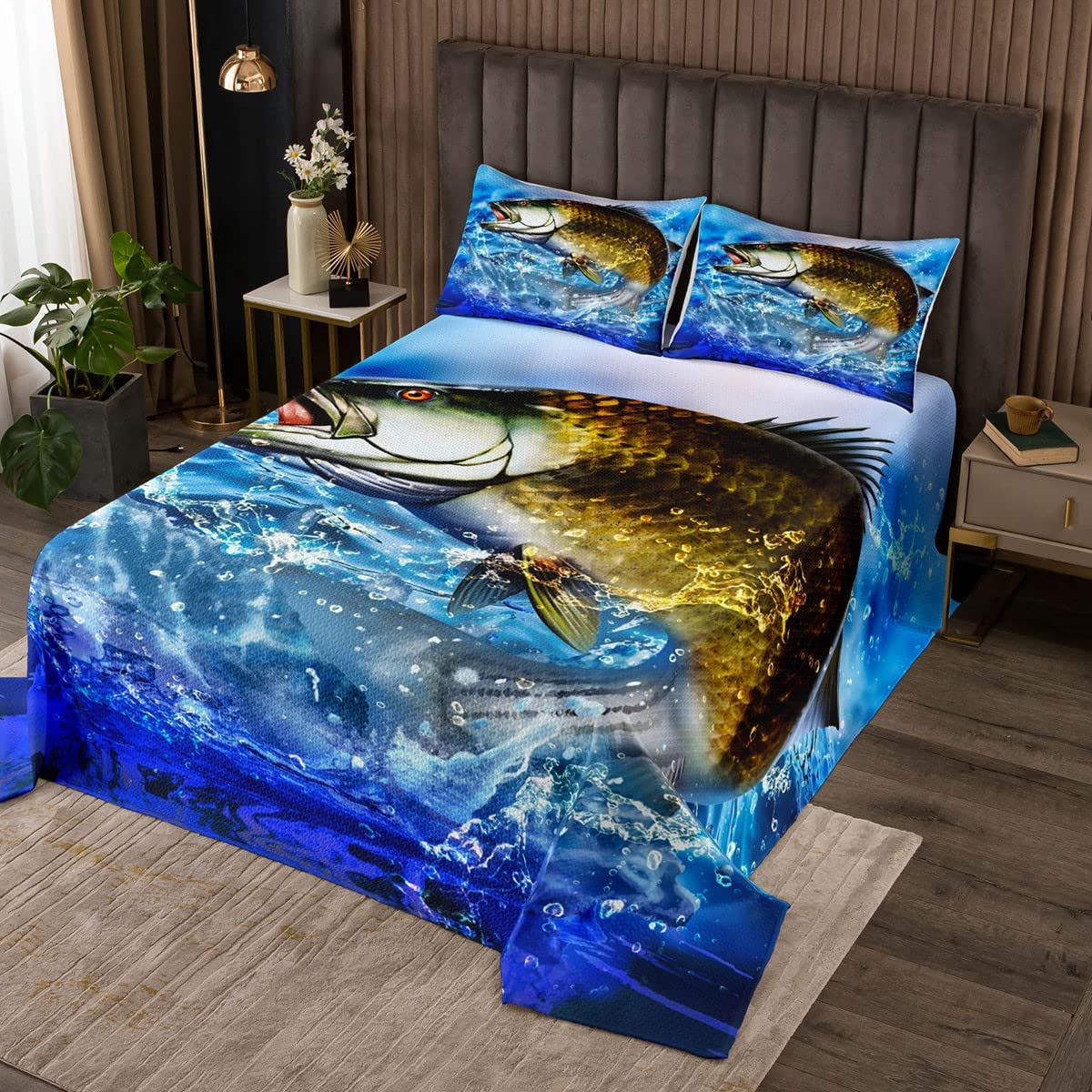 Homemissing Snoek Vis Beddengoed Set King Size Vissen en Jagen